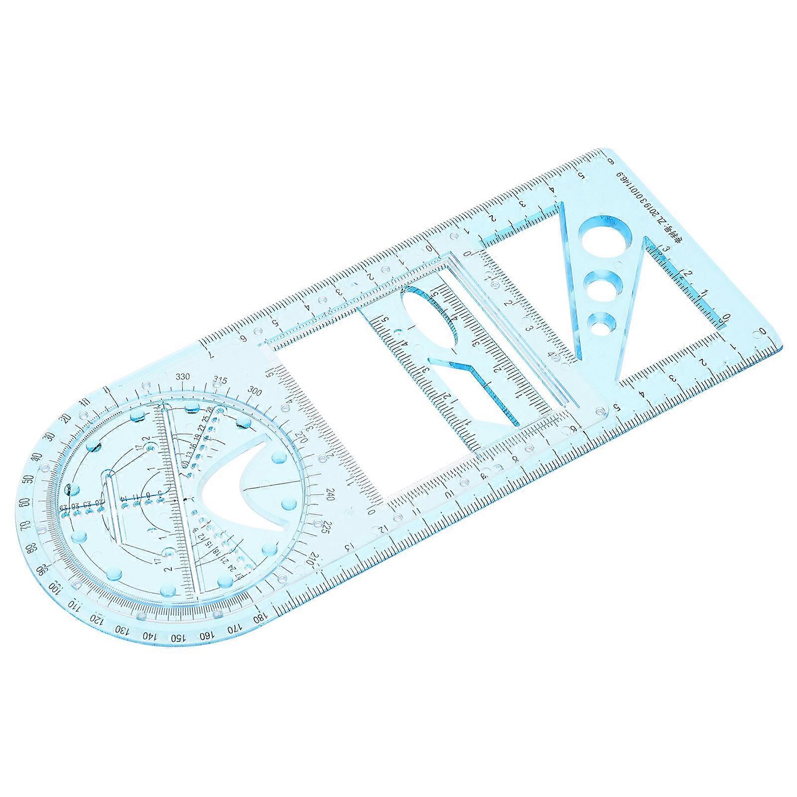 Multifunctional Geometric Drawing Rulers for Students Measuring Draft Ruler
