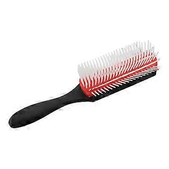 Static Free Hair Brush 9 Row ABS Frosted Detangling Red Curly Hair Brush for Styling 26-27s