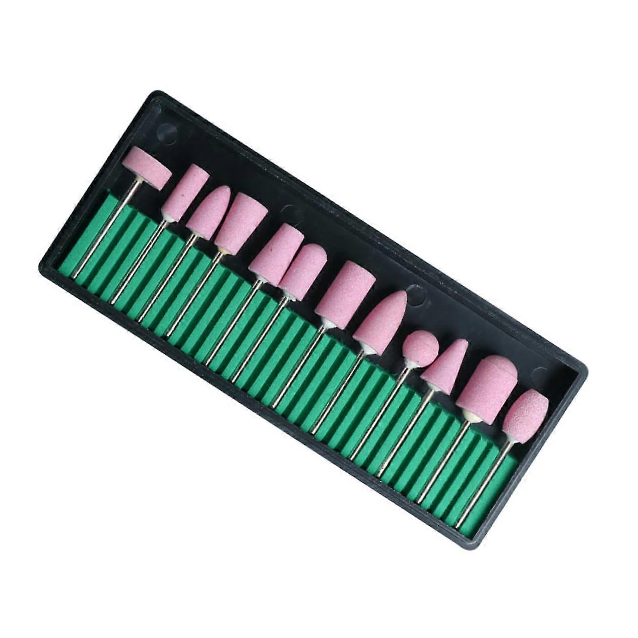 12pcs Nail Drill Bits for Acrylic Nails, Precise Shaping and SalonStyle Polishing Set