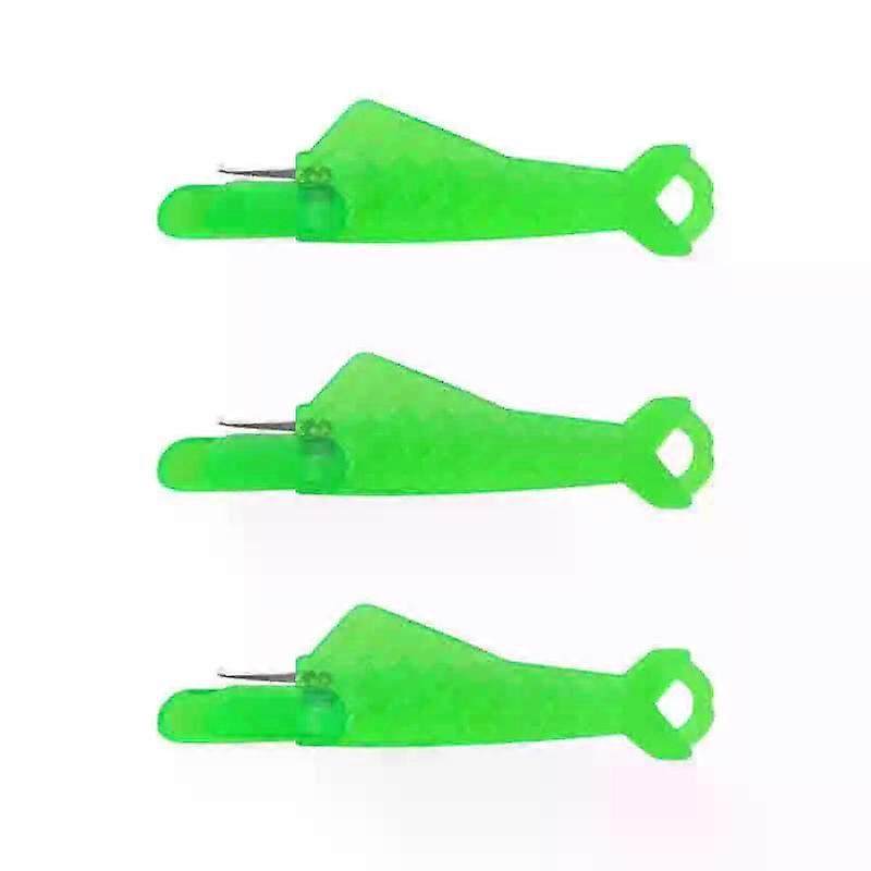 3/5/10Pcs Auto Needle Threader Fish Type Sewing Tools Green Punch Needle Hand Machine Sewing Thread Device Accessories