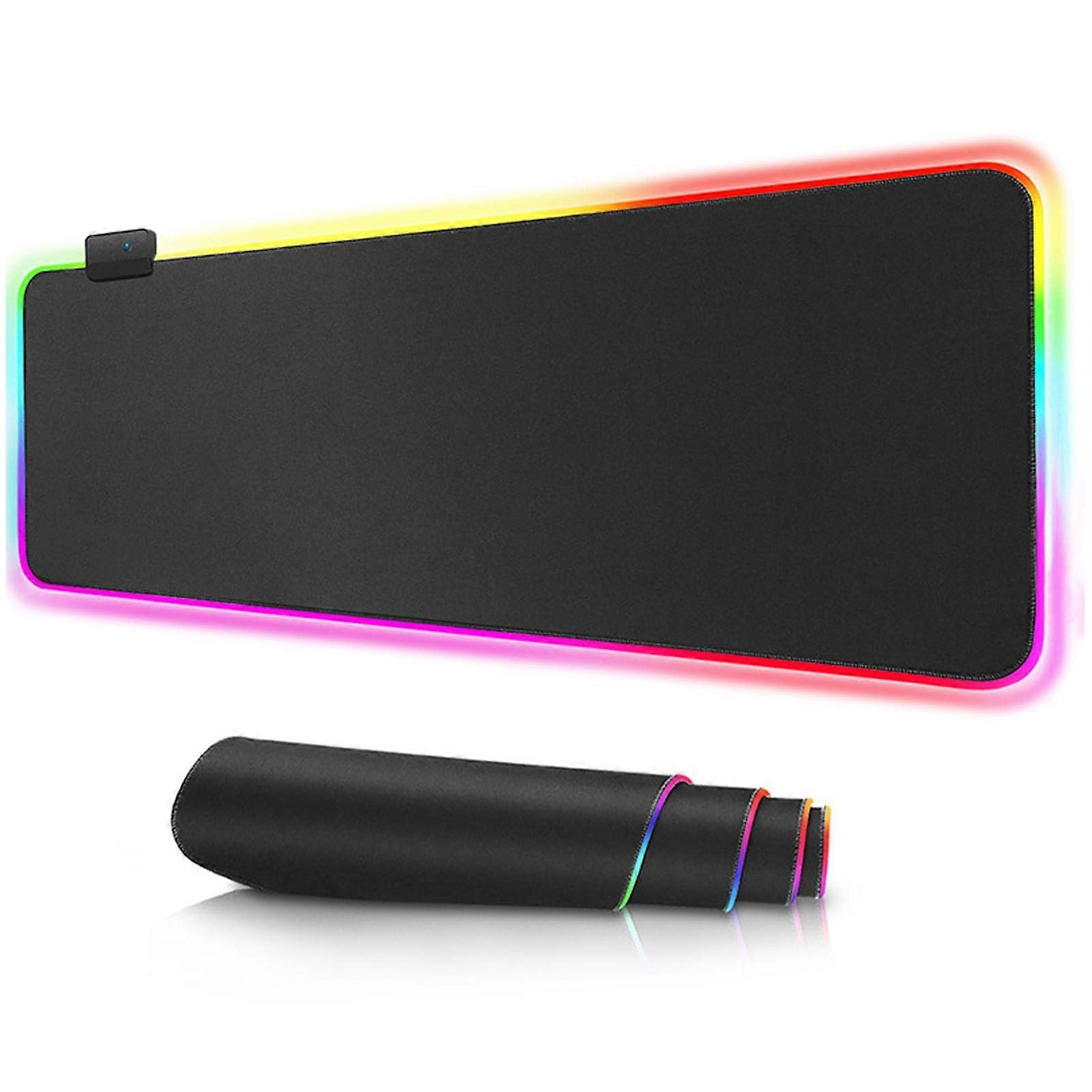 Large RGB LED Gaming Mouse Pad with Extra Large Surface, Waterproof NonSlip Base, USB Powered