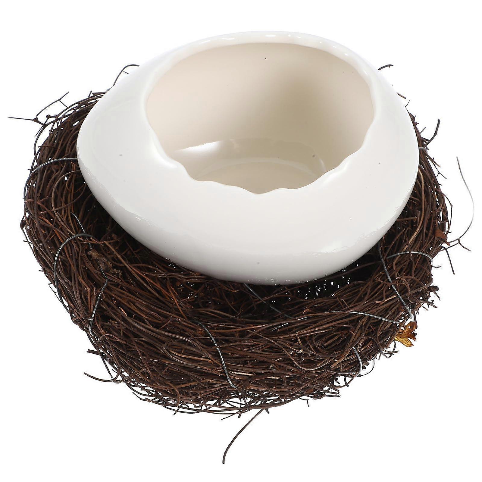 Ceramic Dessert Bowl with Elegant Eggshell Design for Ice Cream Snacks and Fruit Serving