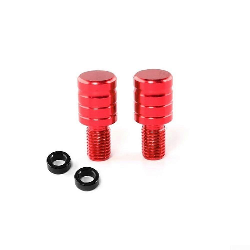 CNC Aluminum Motorcycle Mirror Mounting Bolts M8 M10 Red 10mm Hex Socket RustResistant