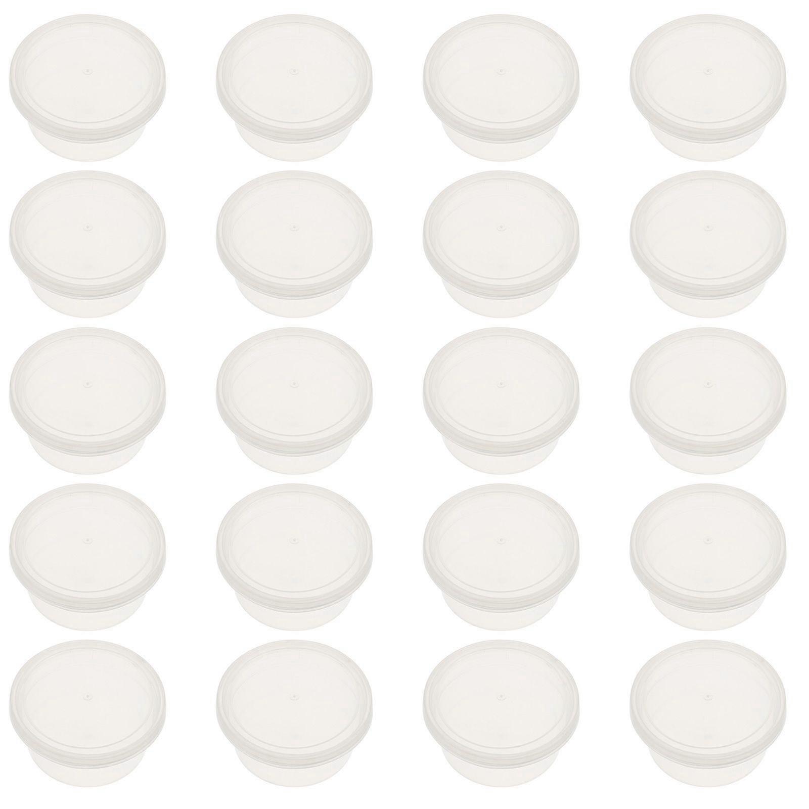 20 Pcs Plastic Plasticine Container Box Transparent Foam Putty Clay Storage Boxes