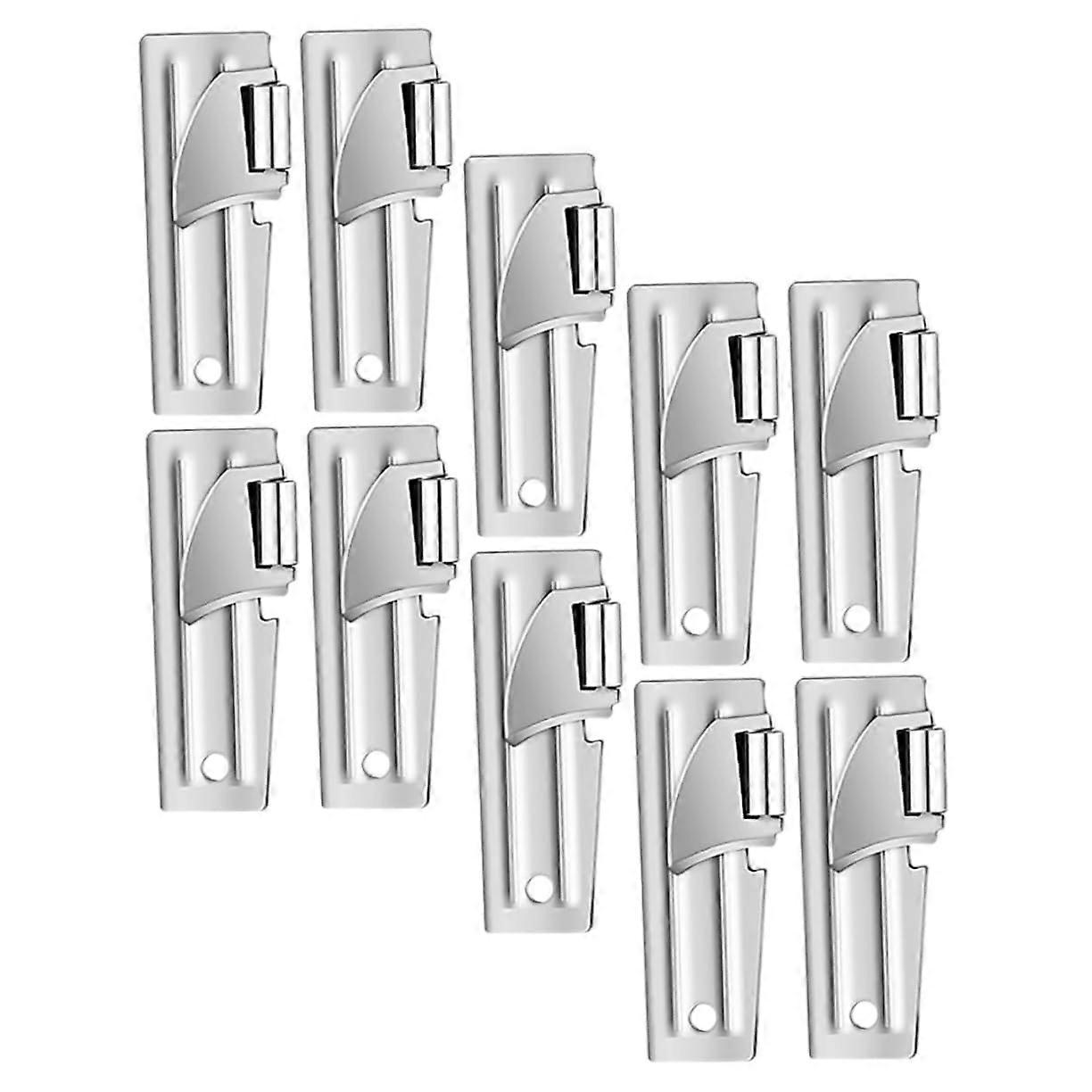 10pcs Can and Bottle Opener Set MultiPurpose RustResistant Stainless Steel for Camping Kitchen
