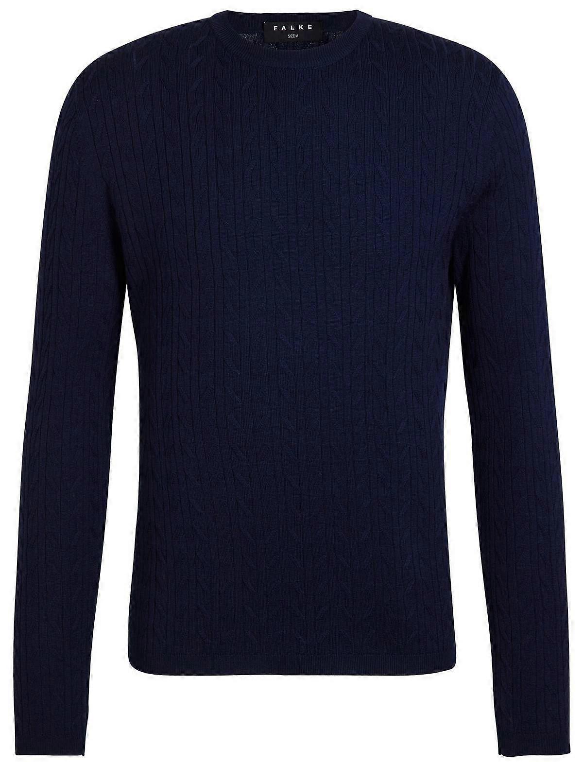 Falke Cashmere Touch Crew Neck Sweater - Space Blue