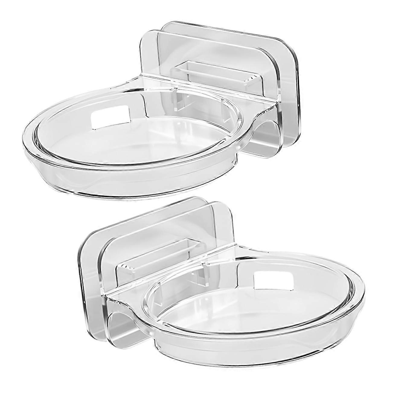 Security Camera Wall Mount 2pcs NoDrill Floating Shelf Transparent LowProfile Cable Hiding Design