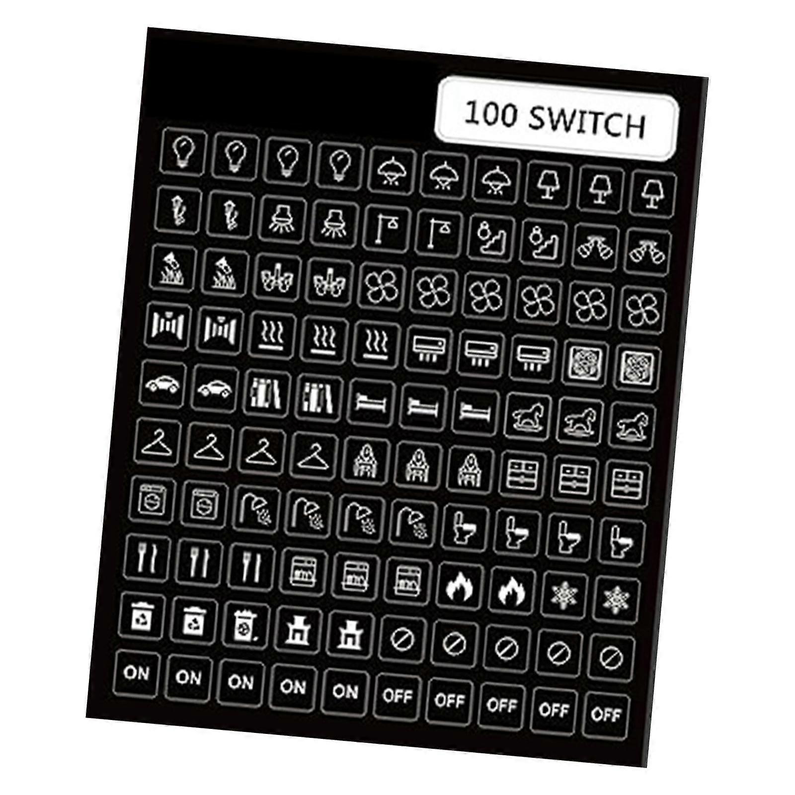 Waterproof Light Switchs Labels Sticker Transparent Household Light Switchs Panel Labels Adhesive Switchs Panel Label Decal  White