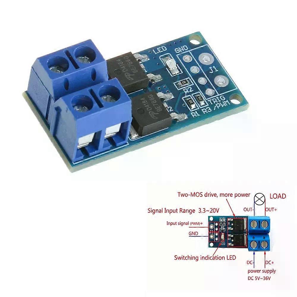 15A 400W MOS FET Trigger Switch Drive Module DC 5V-36V PWM Regulator Control Panel Motor control board