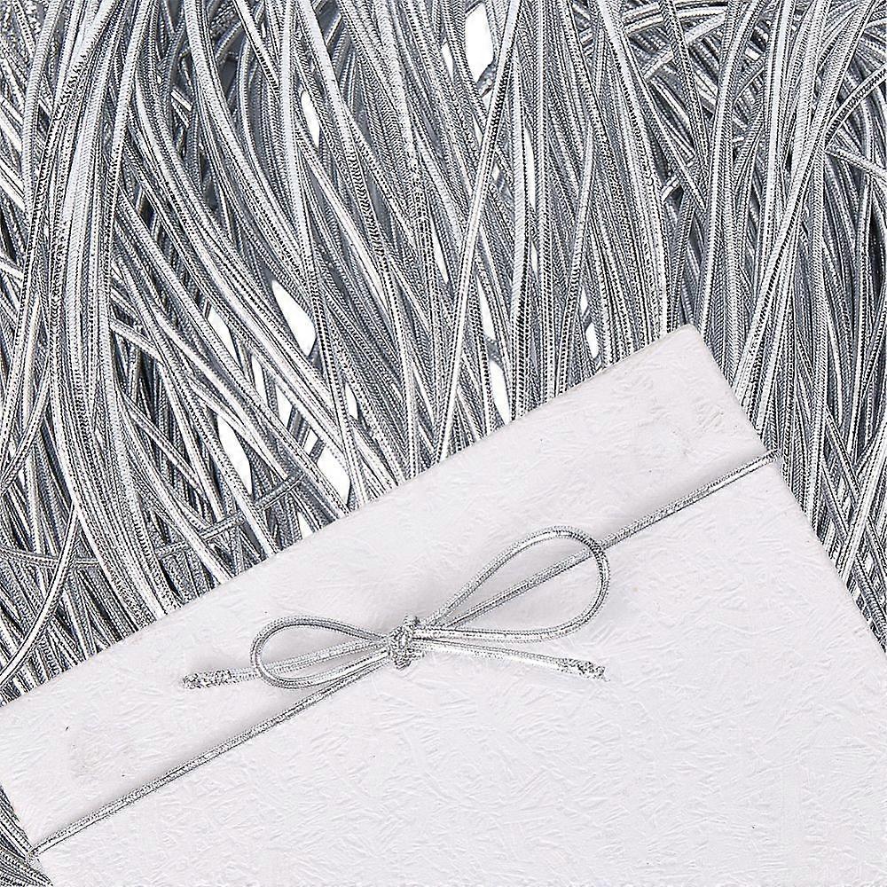 Round Metallic Cord with Rubber Inside Silver 585x1.5mm