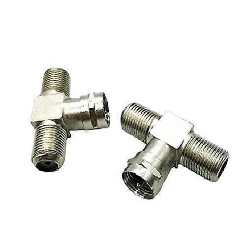 F Type 3-way Coax Cable Splitter Adapter Connector (2Pcs)