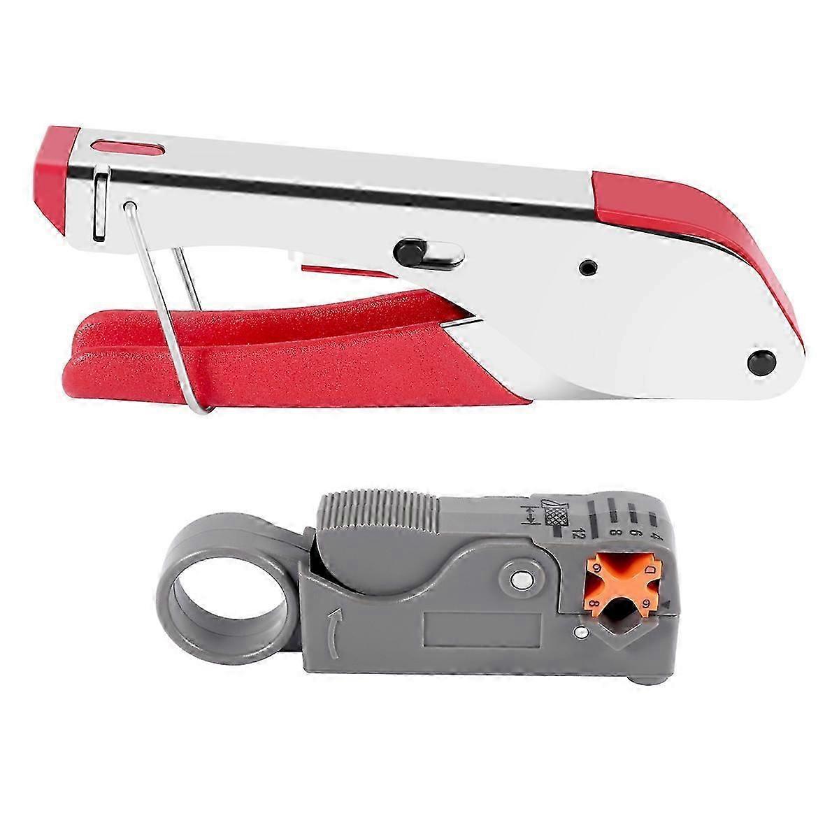 Multi Compression Coaxial Cable Crimping Tool Connectors