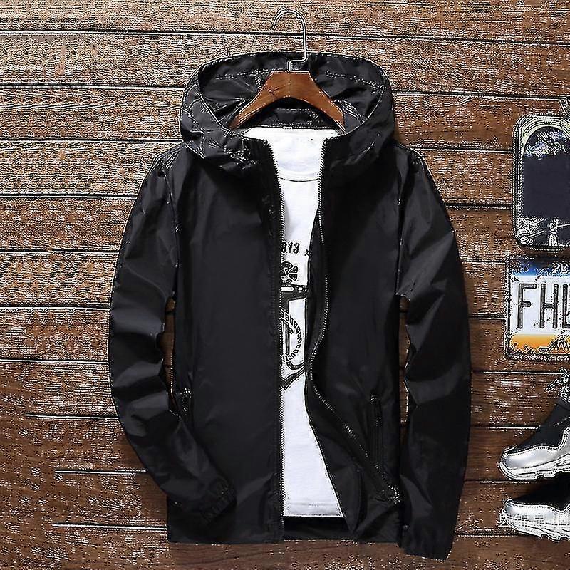 Heren Outdoor Donkerblauwe Capuchon Jas