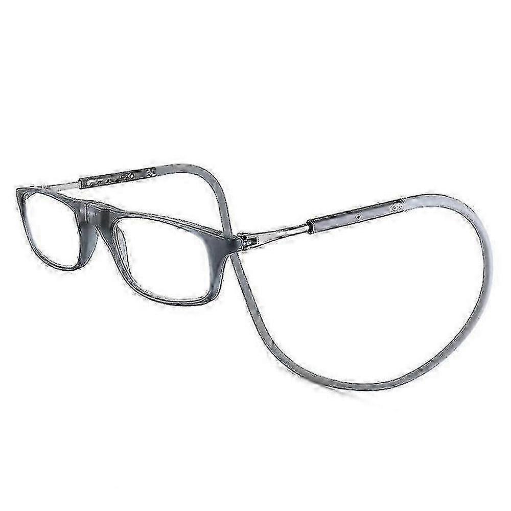 Clic Magnetic Reading Glasses with Neck Strap, Unisex Foldable Computer Readers