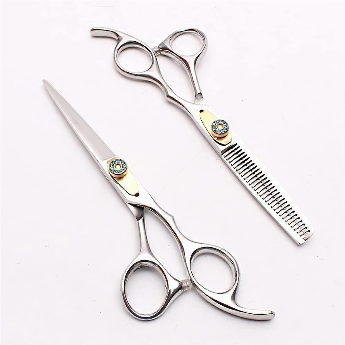 Tesoura profissional para corte de cabelo, aço japonês 440C, 15 cm (6 polegadas), para desbaste e corte.
