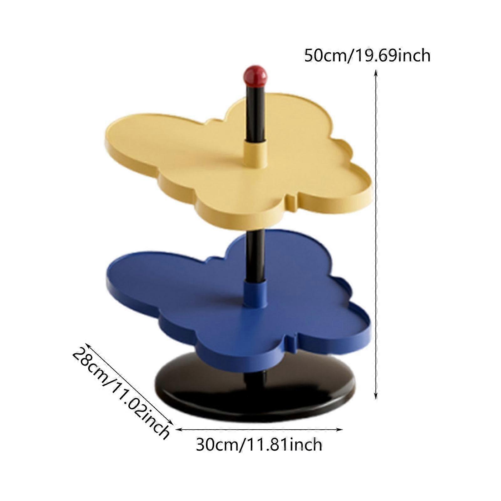 Vertical Shoe Rack 2 Tier Butterfly Shape Space Saving Corner Organizer for Small Spaces Blue Yellow