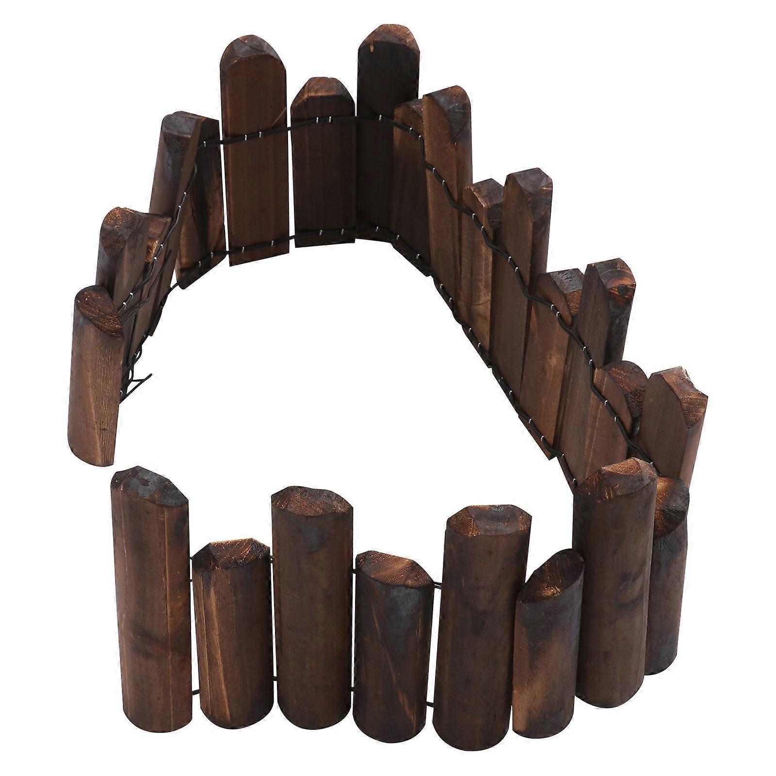 Garden Small Fence Rectangular Shape Wood Material For Outdoor Scene Decor 1Pcs