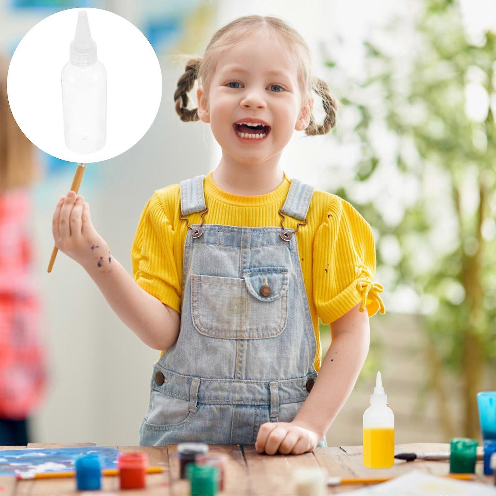 Transparent Applicator Bottle for Storage with Needle Nozzle 15Pcs