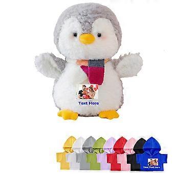 Peluche pinguino da 8 pollici, personalizzato, con foto e nome, regalo morbido per bambini e adulti