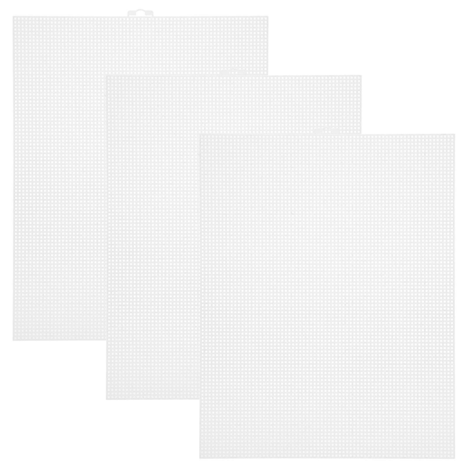 Mesh Sheet Crafting Sewing Sheets for Creative Quilting 3Pcs White Pe Material