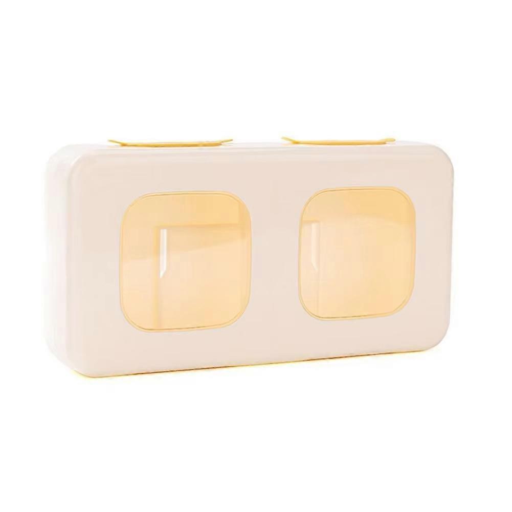 Wall-Mounted Plastic Wrap Storage Box with Soft Rubber Top, A