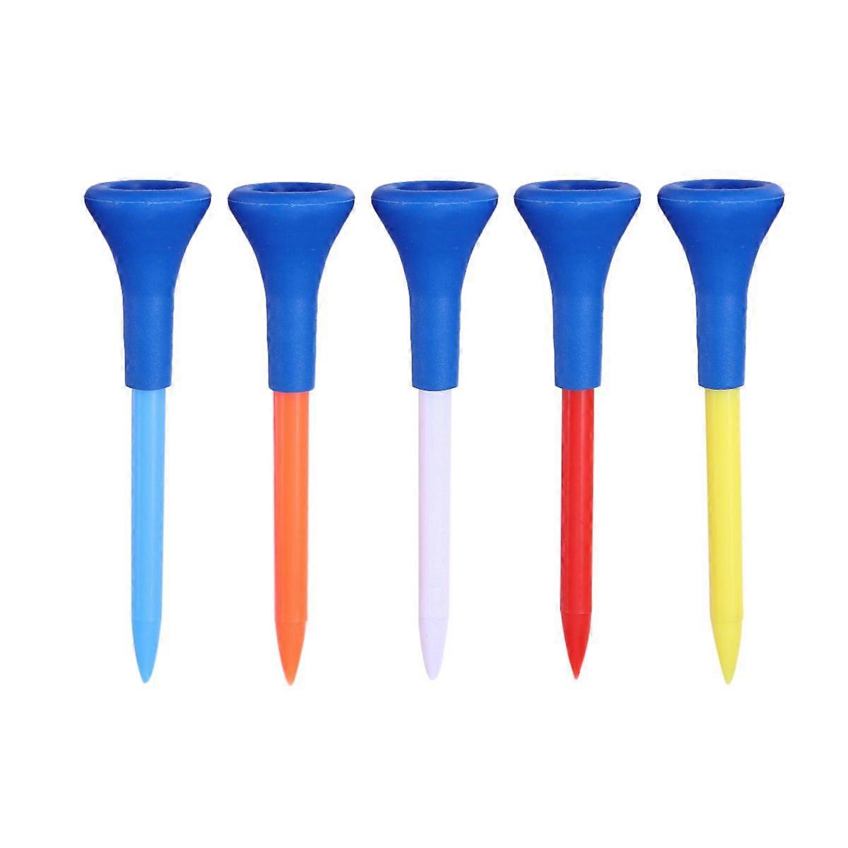 5pcs 7.0cm T154 Professional Tee Plastic Horn Tee Accessory Training Aids (Assorted Colors)