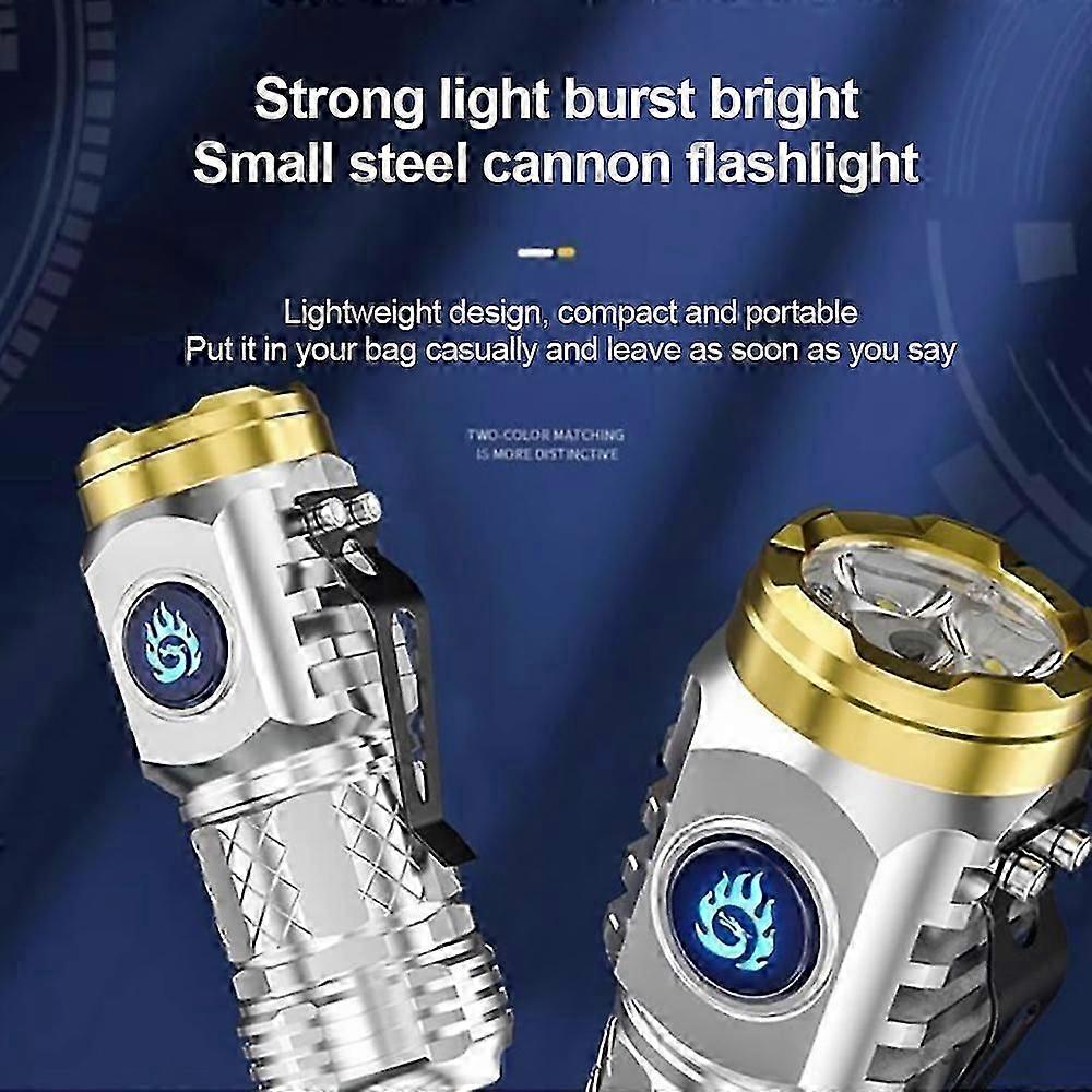 Powerful Flashlight USB Rechargeable Lamp Super Bright Mini Flashlight With Pen