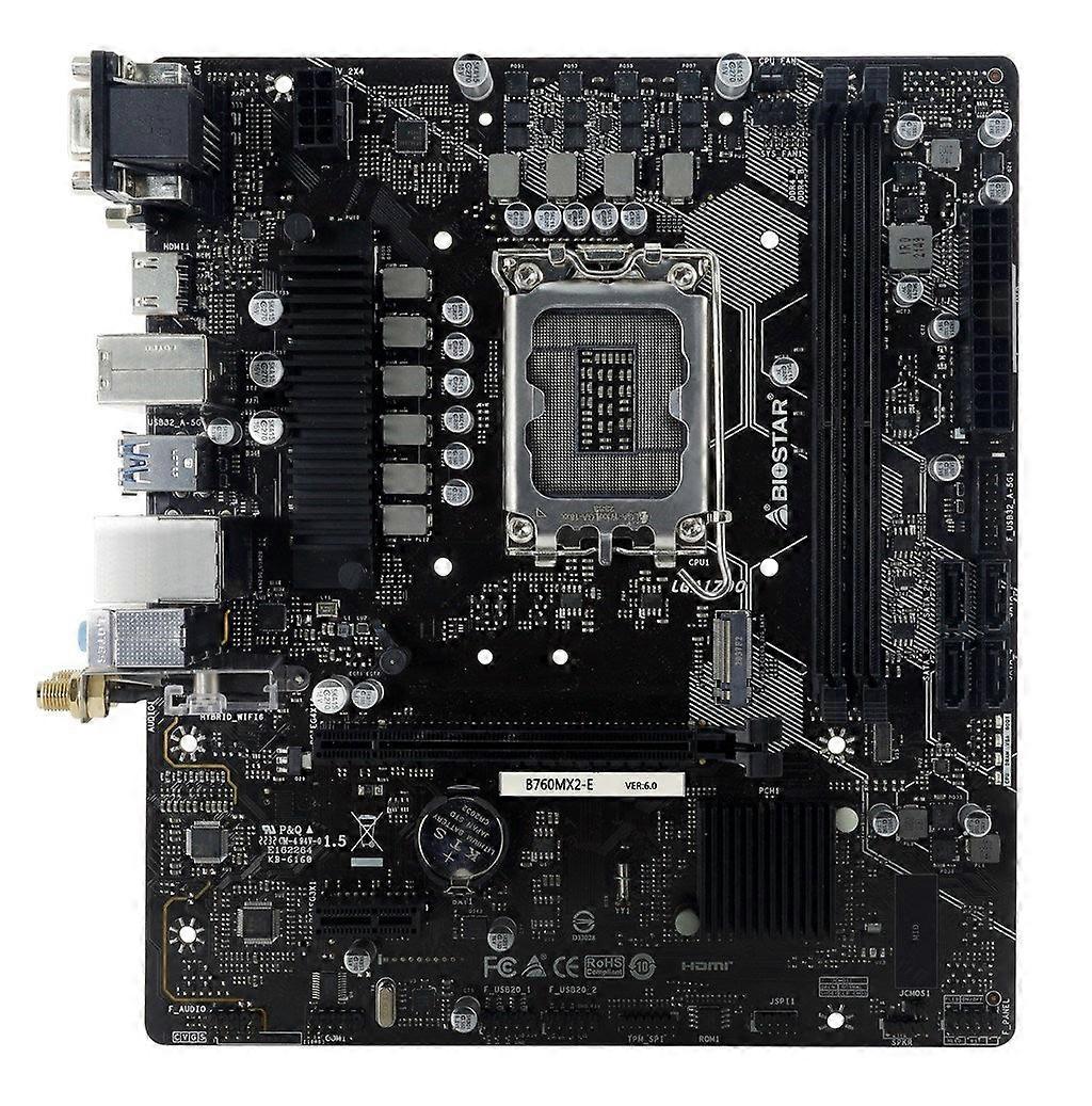 Biostar B760mx2-e D4 Moederbord Intel B760 Lga 1700 Micro Atx