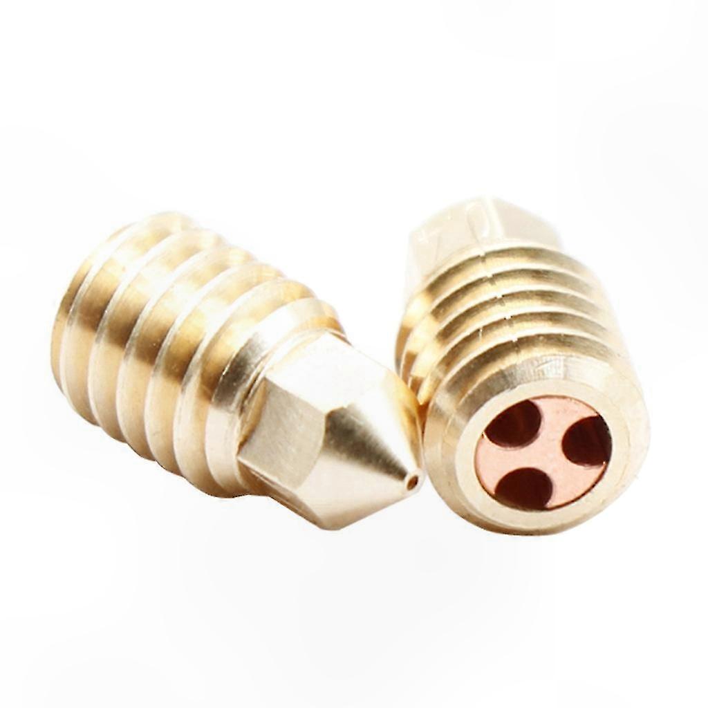 2-Pack Brass Nozzles for 3D Printers, Durable Hotend Tips Compatible with Various Models