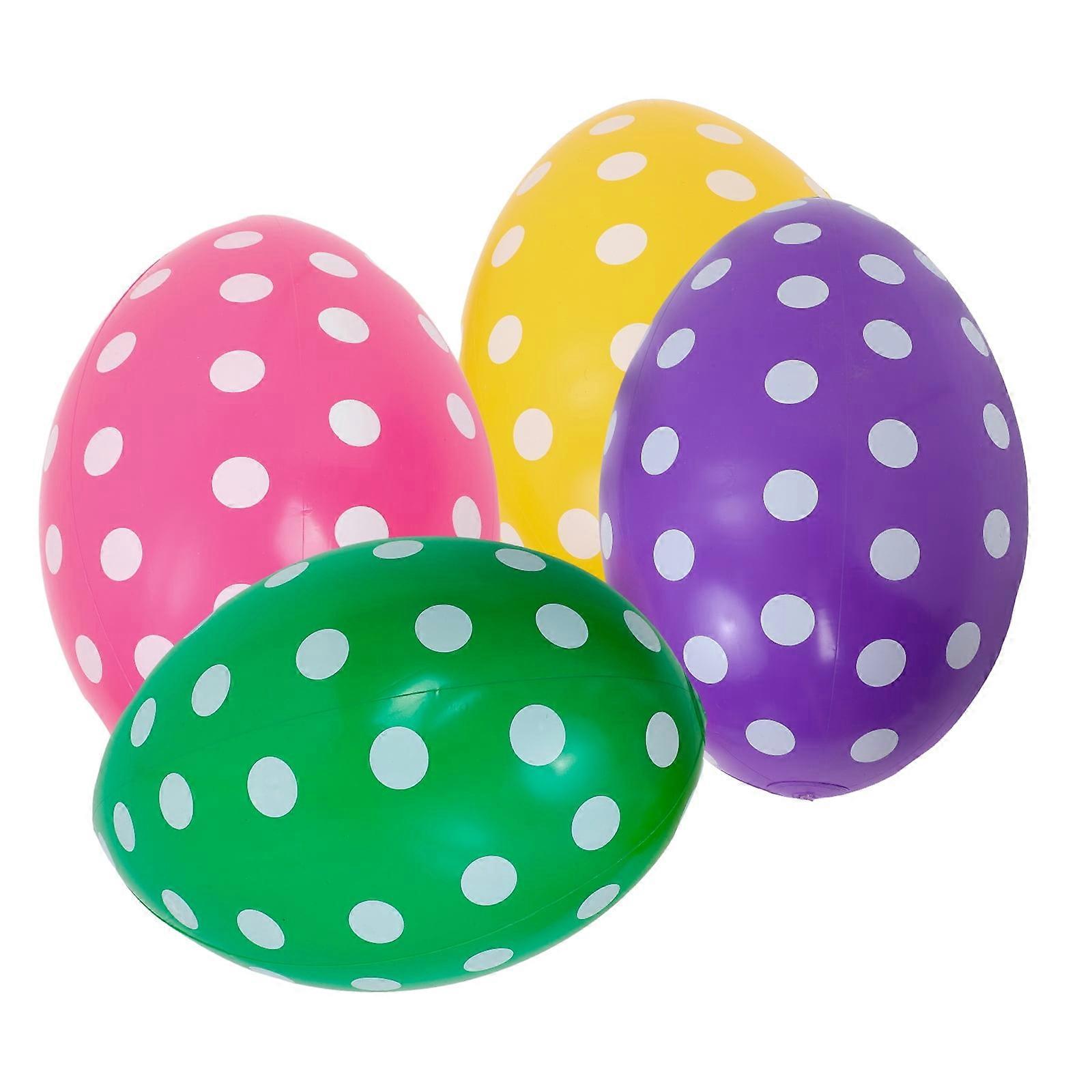 Pretyzoom Christmas Easter Eggs Inflatable Easter Eggs Green 4Pcs
