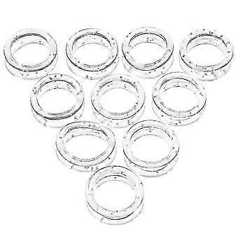 Finger Protector Ring Silicone for Hair Cutting Scissors with 10Pcs White Inserts