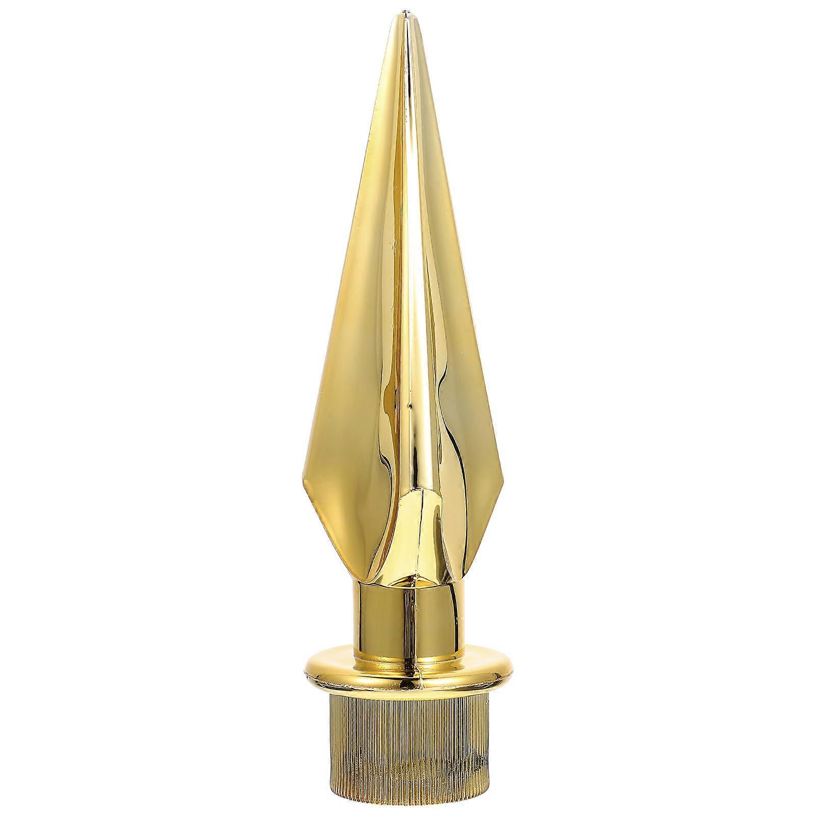 Plastic Flag Topper for Flag Pole Head Replacement Golden
