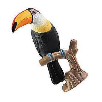 Artificial Toucan Model Kids Animal Educational Toy Funny Home Decor Plastic Bird Model