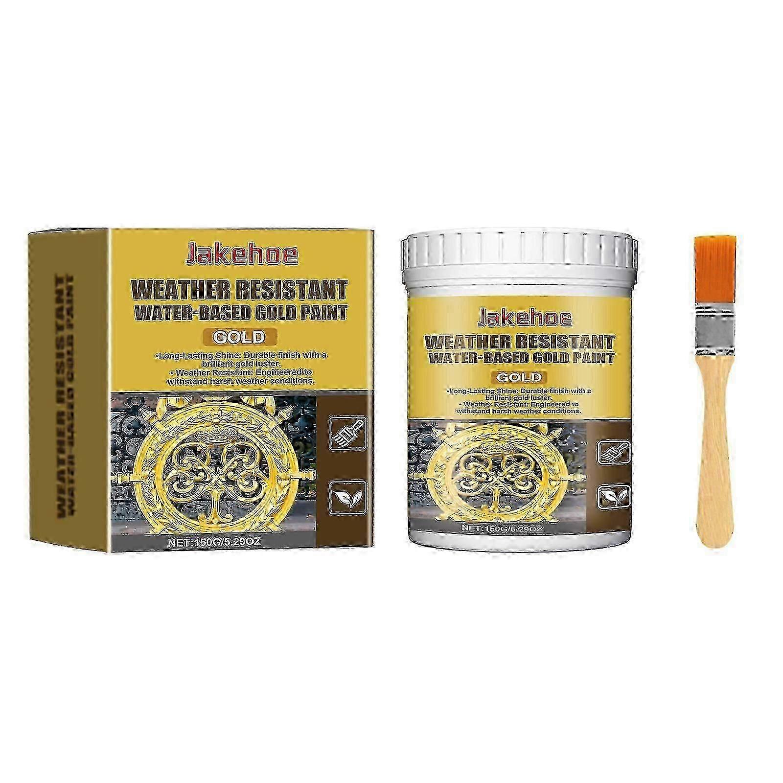 Weather-Resistant Water-Based Gold Paint