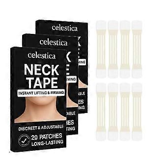 60PCS Invisible Lift Turkey Necks Neck Tape Breathable Invisible Face Neck Lifting Tape Reusable & Waterproof High Elastic