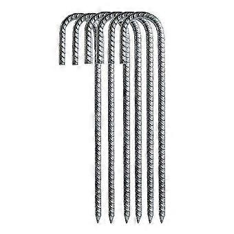 Pezzi Picchetti per Tenda in Acciaio Zincato J-Trampolino Kit di Fissaggio Tenda Trampolino per Tenda da Campeggio Altalena Tettoie Trampolino  fastxm