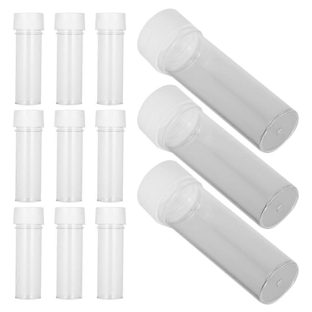 Transparent Plastic Sample Containers for Storage Use with Screw Caps 12Pcs