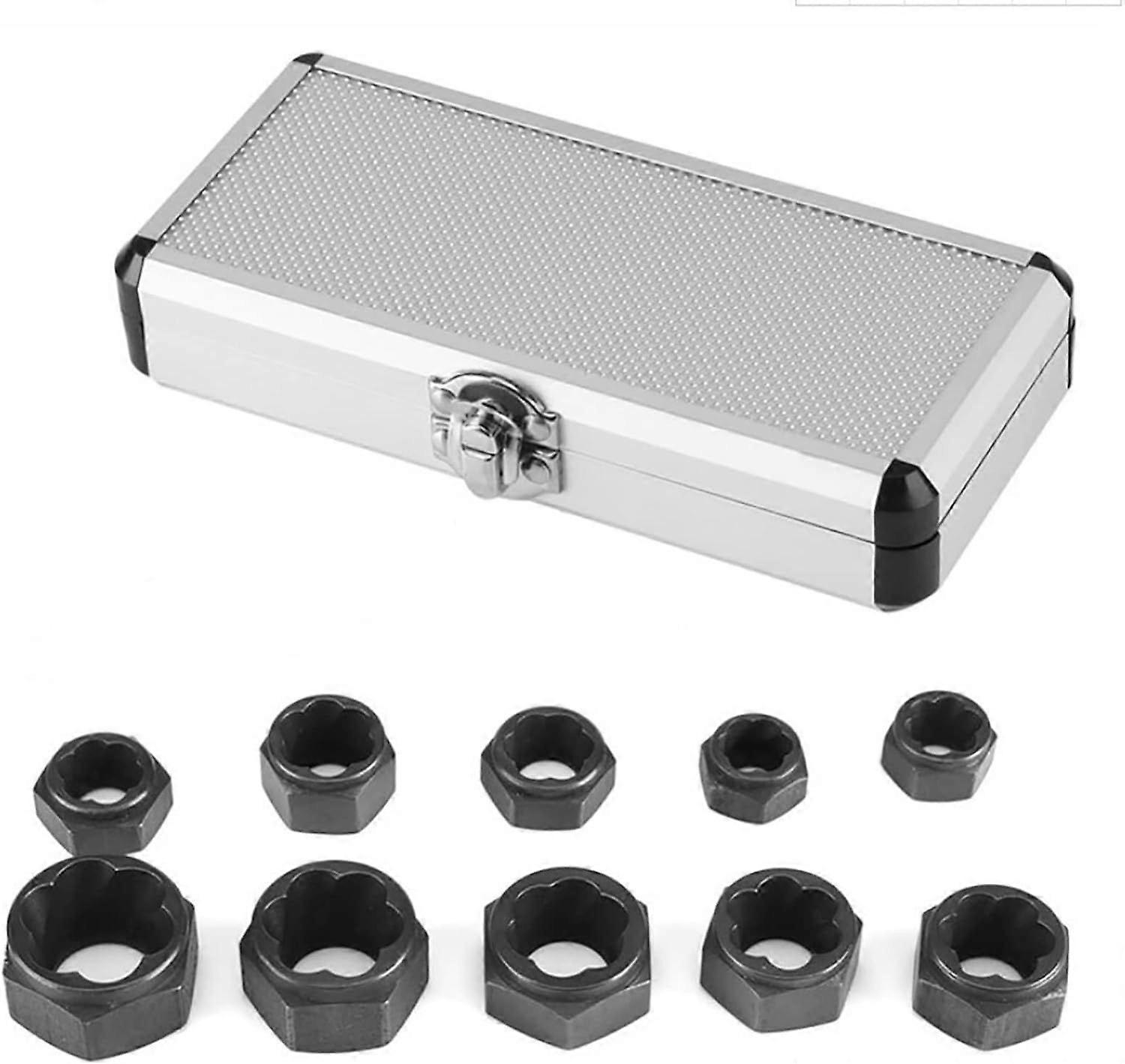 Impact Bolt and Nut Extractor Set,10Pcs/Set Remover Nut Extractor Socket Tool for Removing Damaged