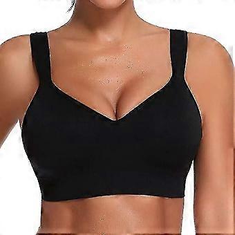 Women Wireless Padded Sports Bra Push Up Workout Gym Yoga Seamless Crop Top Comfy Bra-Yvan