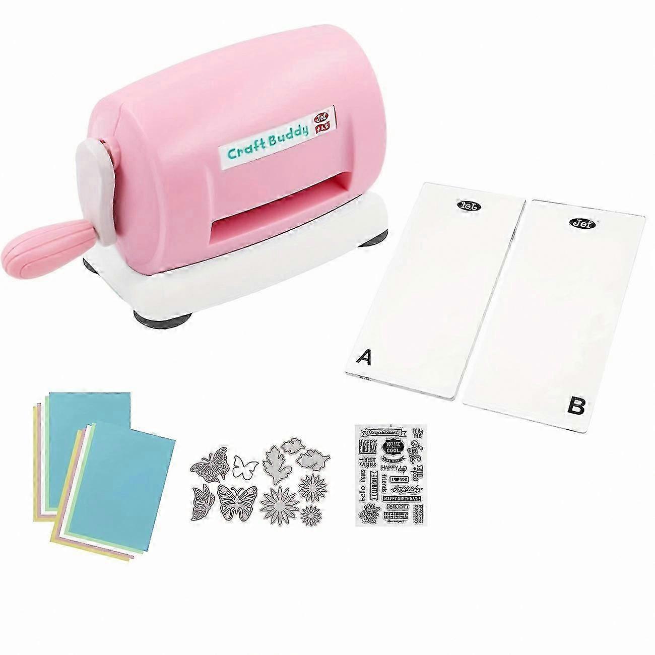 Compact Manual Paper Eming Press, Mini Crafting Stencil Maker for Scrapbook Cards