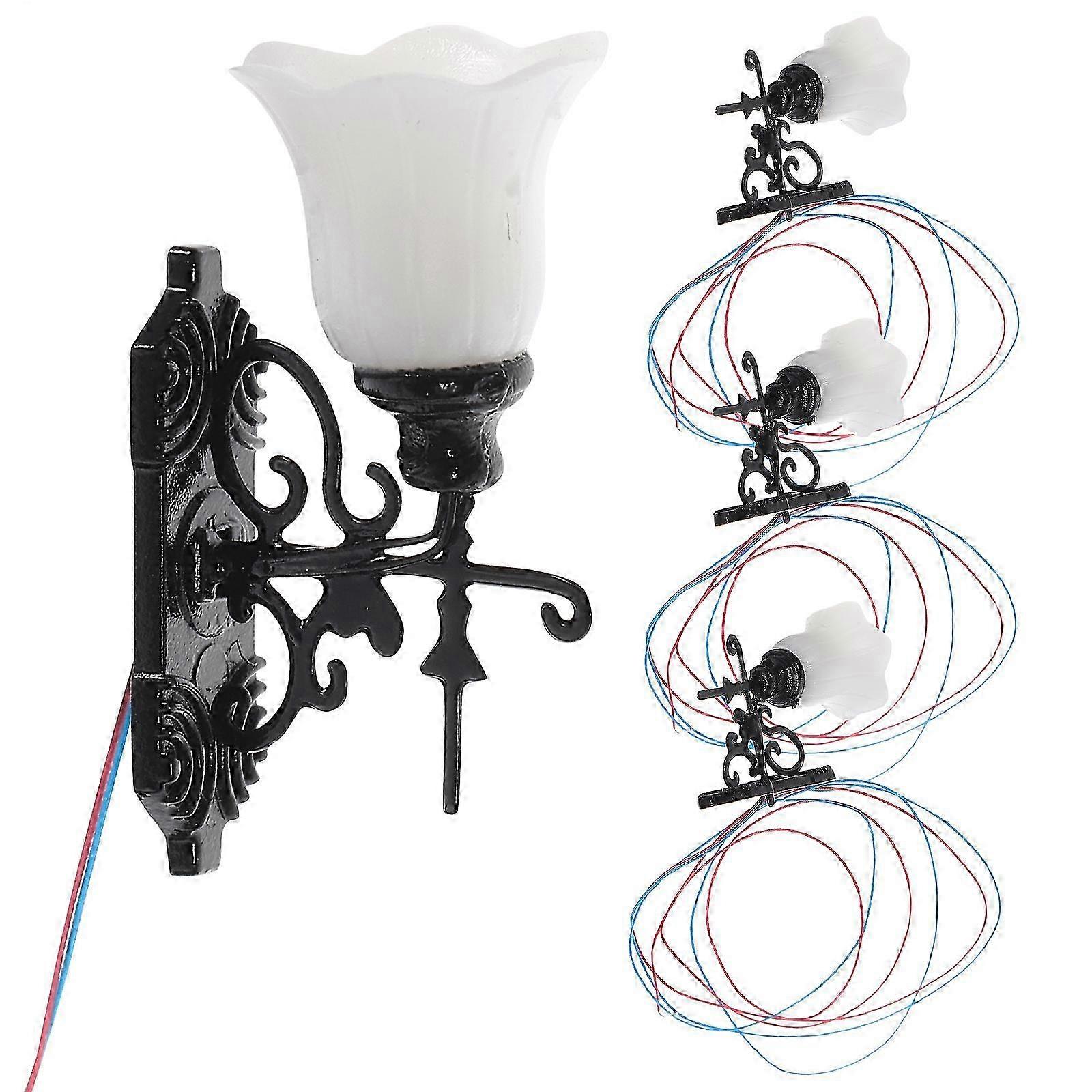 4pcs Simulated Mini Yard Lights Model Light Model Sand Table Lamp Decorations