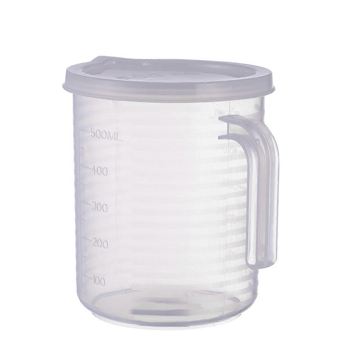 Transparent Measuring Cup Plastic Container for Measuring Use 1Pcs