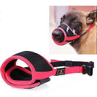 Dog Muzzle, Muzzle, Dog Muzzle with Adjustable Buckle Soft Breathable Fabric Dog Muzzle Prevent Biting Barking and Eating for Small Medium Large Dogs