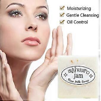 Thailand JAM Rice Milk Soap 65g Handmade Soap Face Body Removal Acne Whitening Brighten