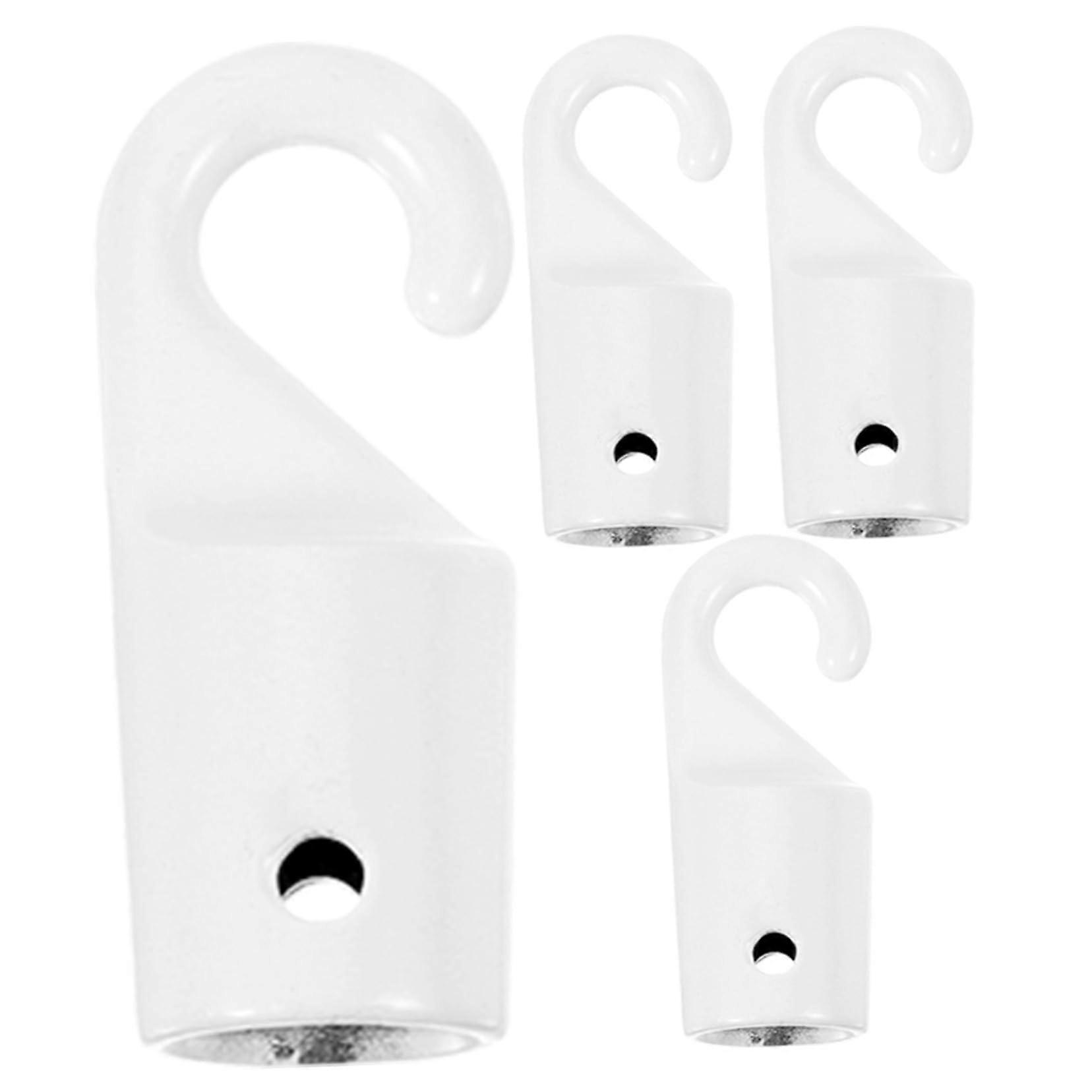 4pcs Blind Wand Hook Replacement Set, Durable Metal Vertical Blind Tilt Hook, White