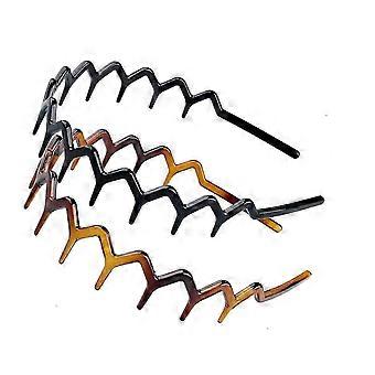 2 stk Zig sort plastikhaj tand kam pandebånd (1 sort + 1 brun)