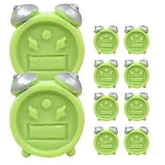 Vintage Miniature Alarm Clock Resin Decor Models 50Pcs Green