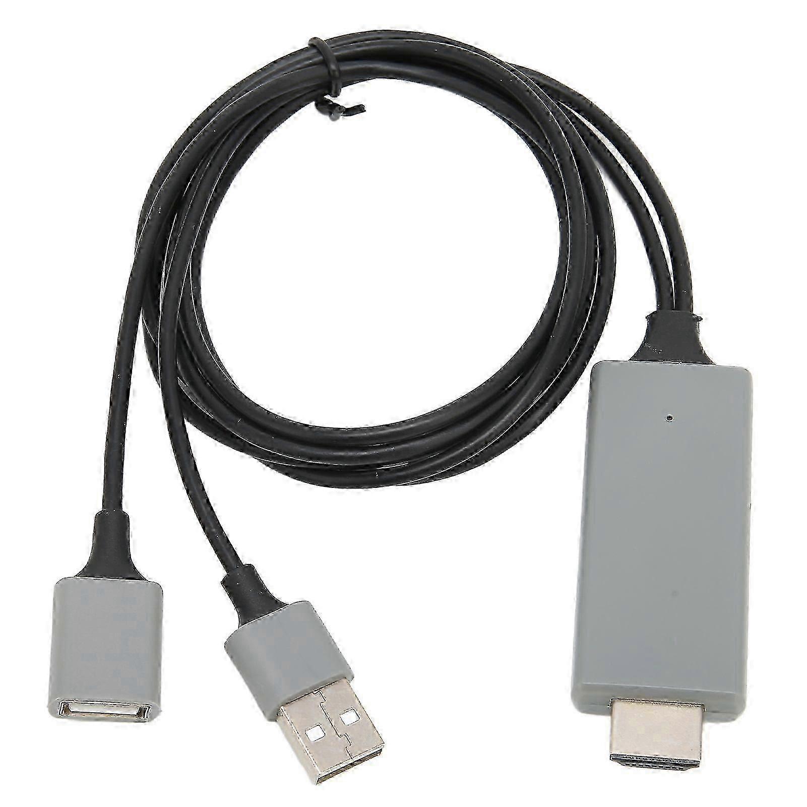 hard HDTV Cable Adapter 1080P HD Multimedia Interface Cable Adapter compatible with TV Display Projector Noir intelligence