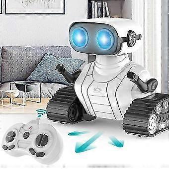 Robot Toys, Rechargeable Kids Robots for Girls and Boys, Remote Control Toy with LED Eyes & Music, for Children Age 3+ Years Old - WHITE