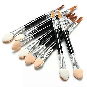 10 Pcs Applicator Double-Ended Cosmetic Brushes Women Makeup Eyeshadow Eyeliner Sponge Lip Brush Set Disposable Makeup Brush
